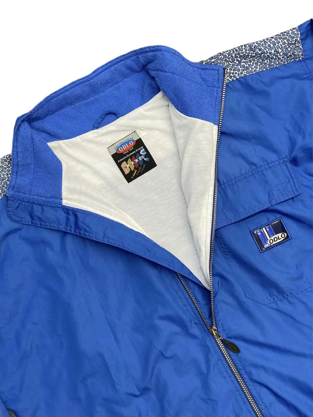 90s Vintage Odlo Sports Windbreaker Jacket Blue – XL / XXL