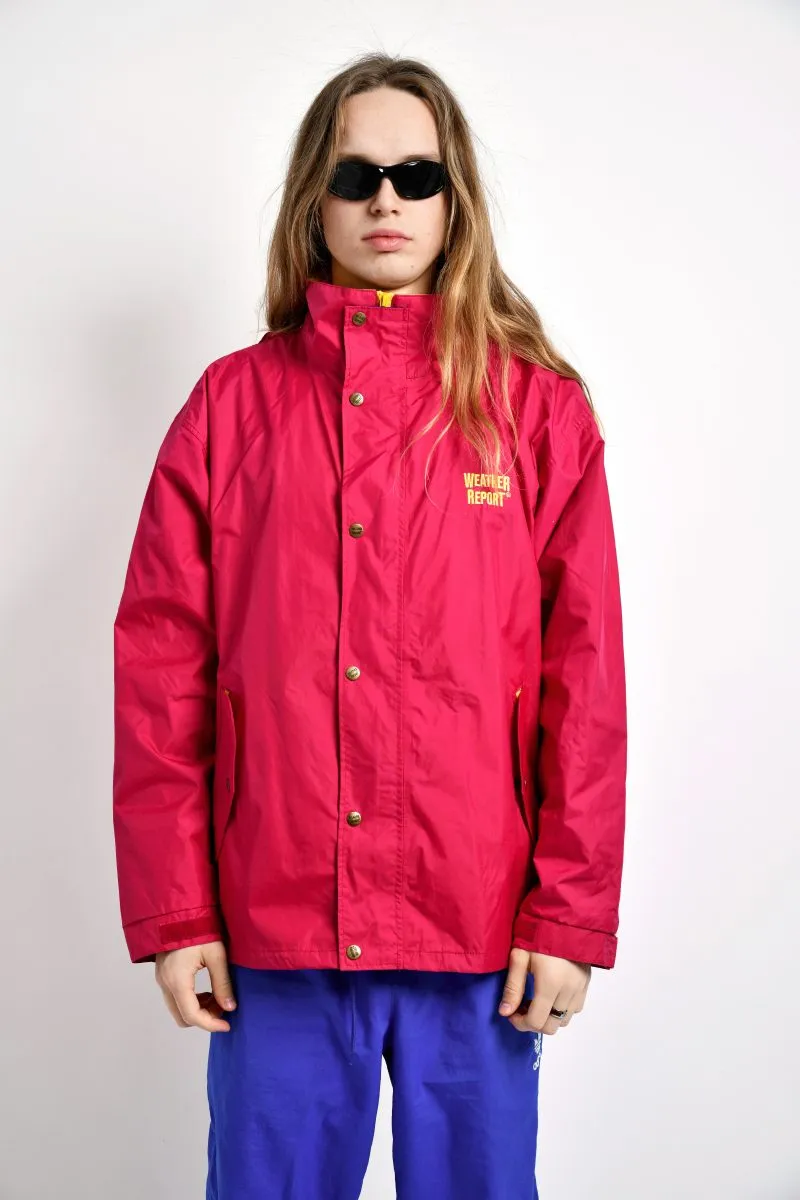 90s vintage windbreaker red