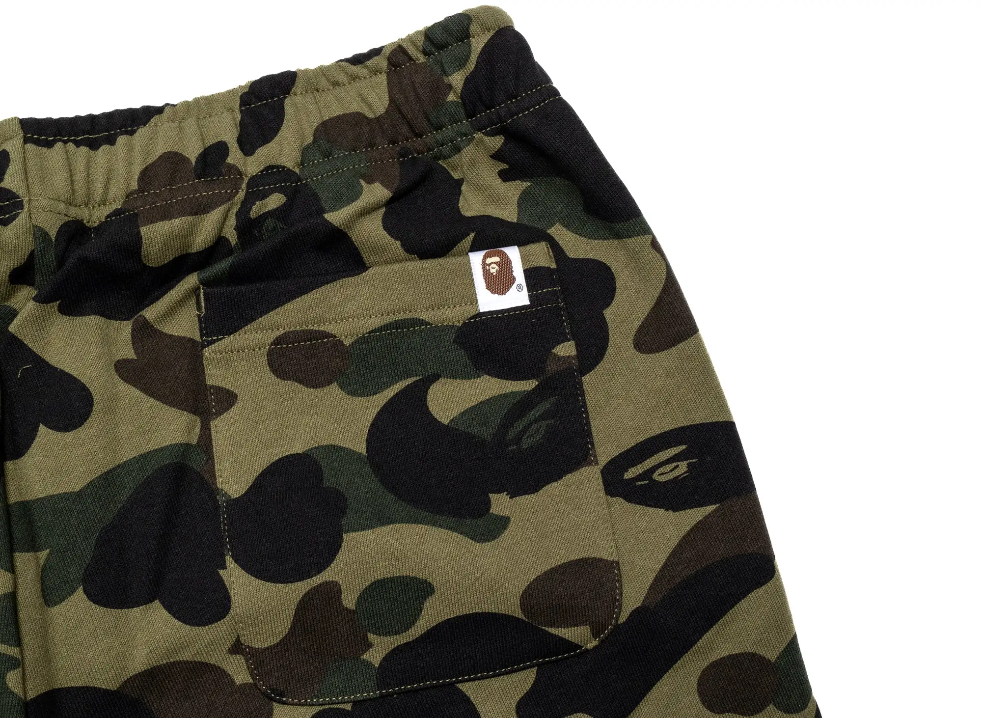 A Bathing Ape 1st Camo Shark Sweatpants in Green xld