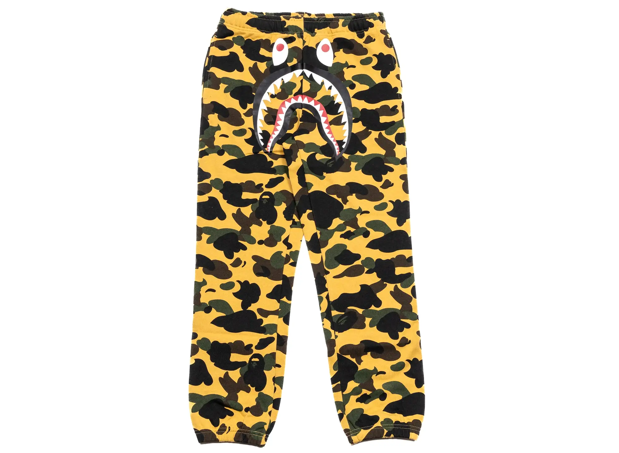 A Bathing Ape 1st Camo Shark Sweatpants in Yellow xld