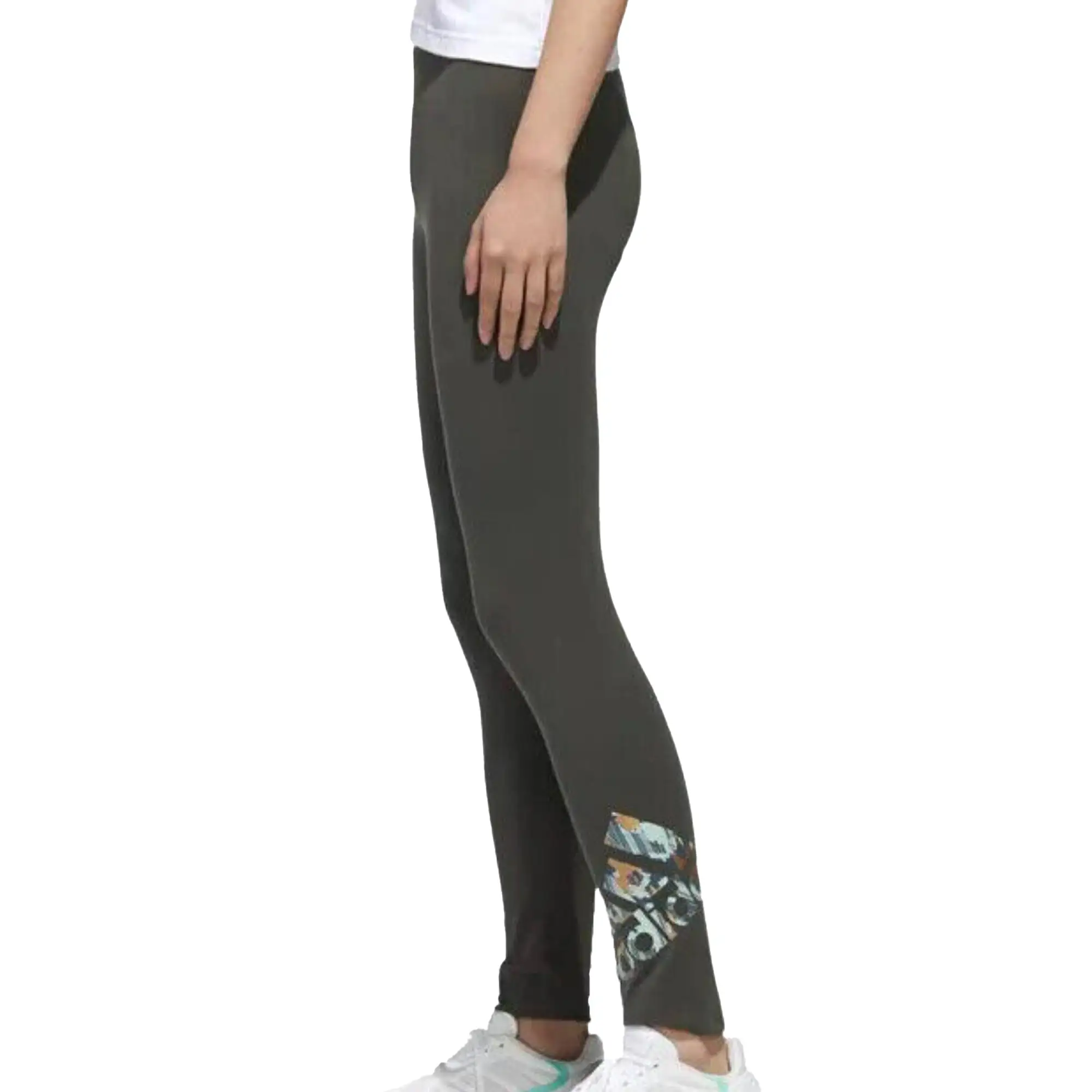 adidas Women's X Zoe Saldana Collection Cotton Leggings Legend Earth