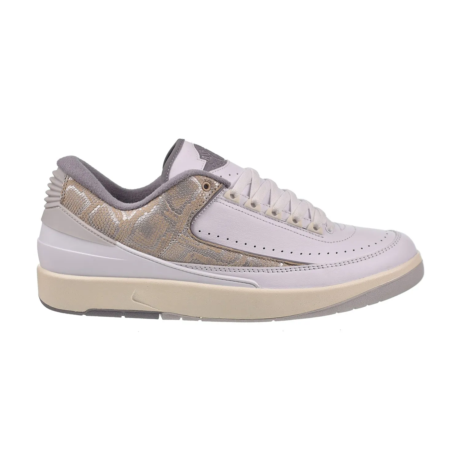 Air Jordan 2 Retro Low Python Men's Shoes White-Cement Grey