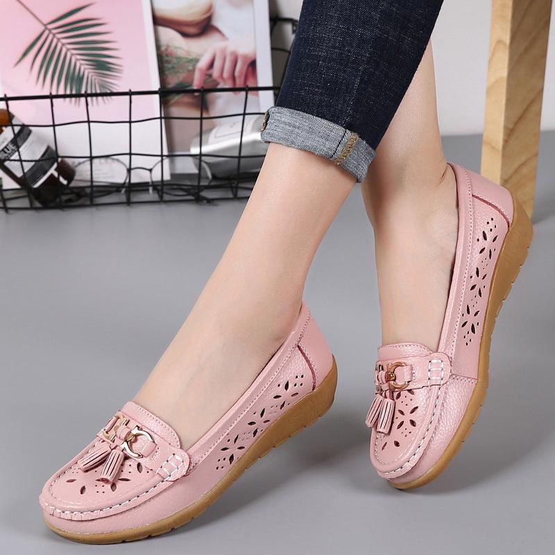 Ballerina Leather Flat Shoes