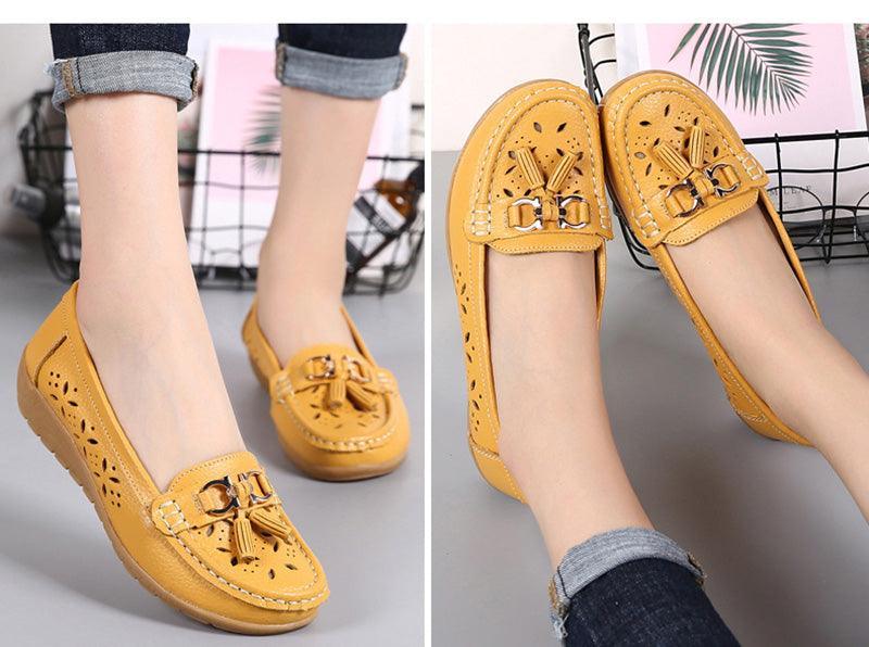 Ballerina Leather Flat Shoes