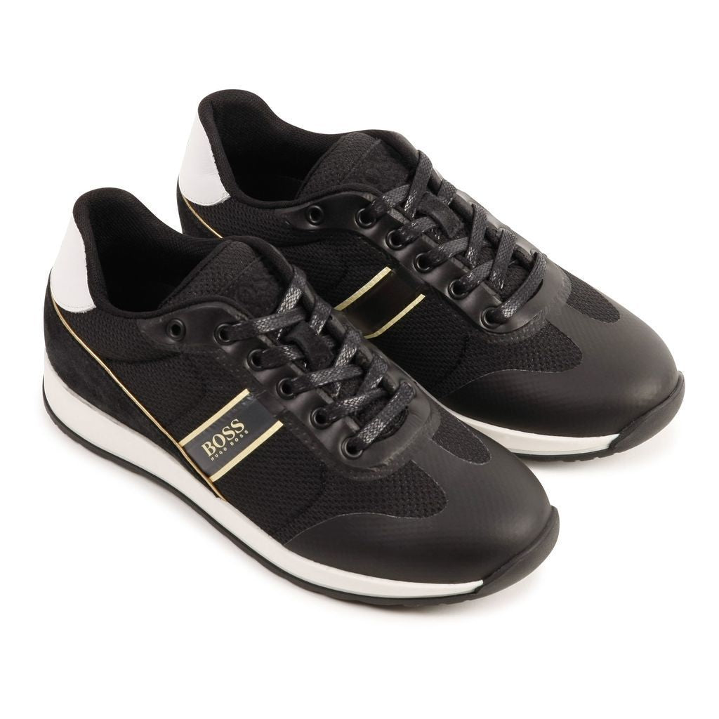 Black & Gold Logo Shoes