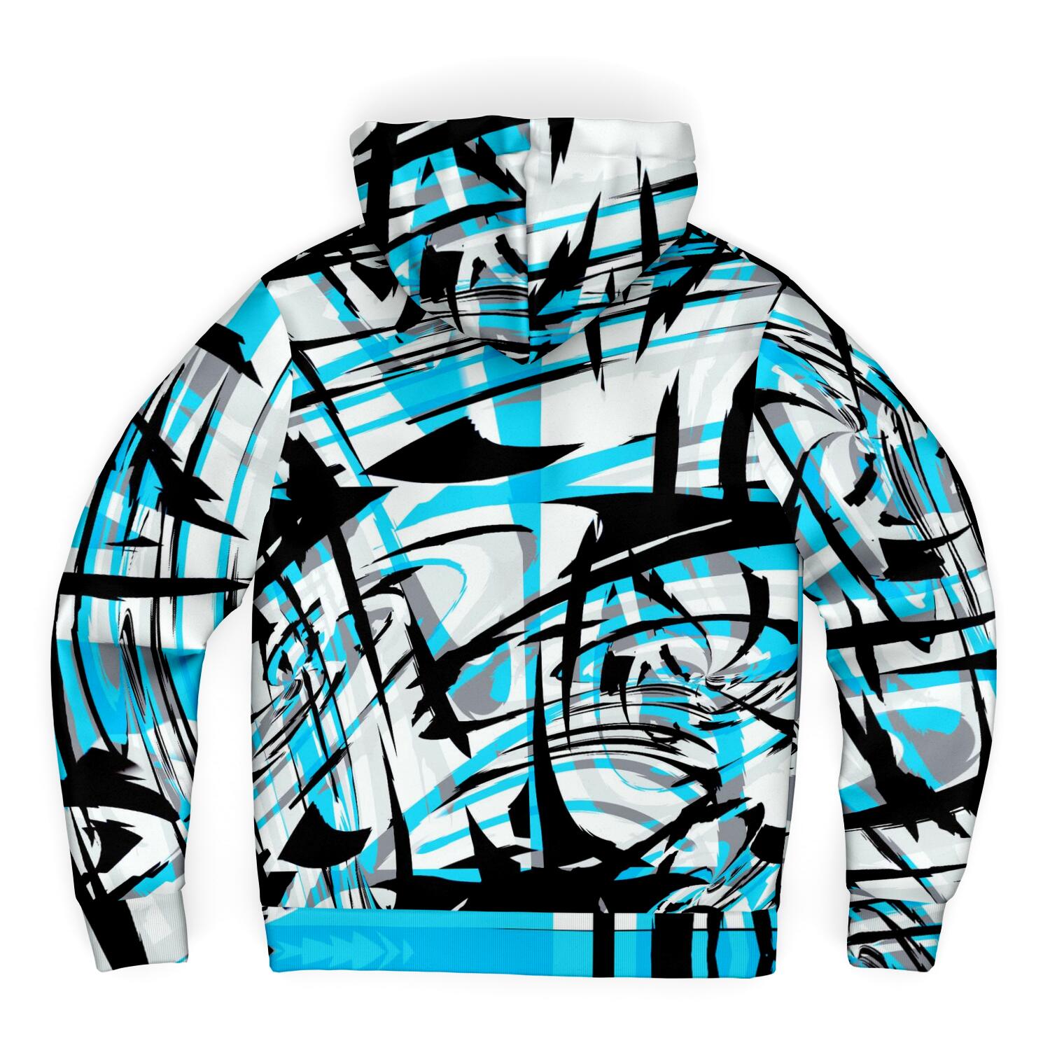 Blue Graffiti Mix Sherpa Hoodie