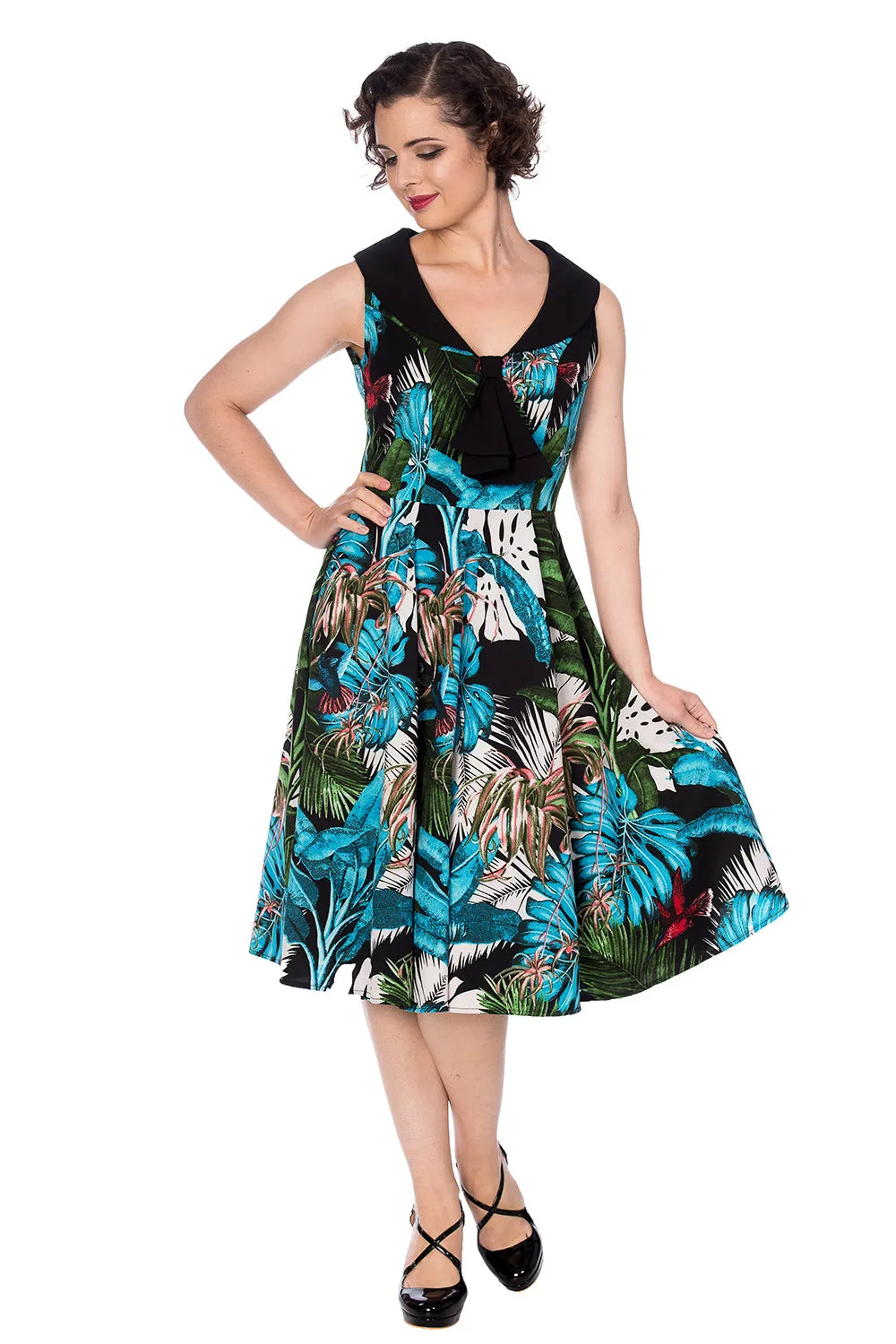 BLUE TROPICS DRESS