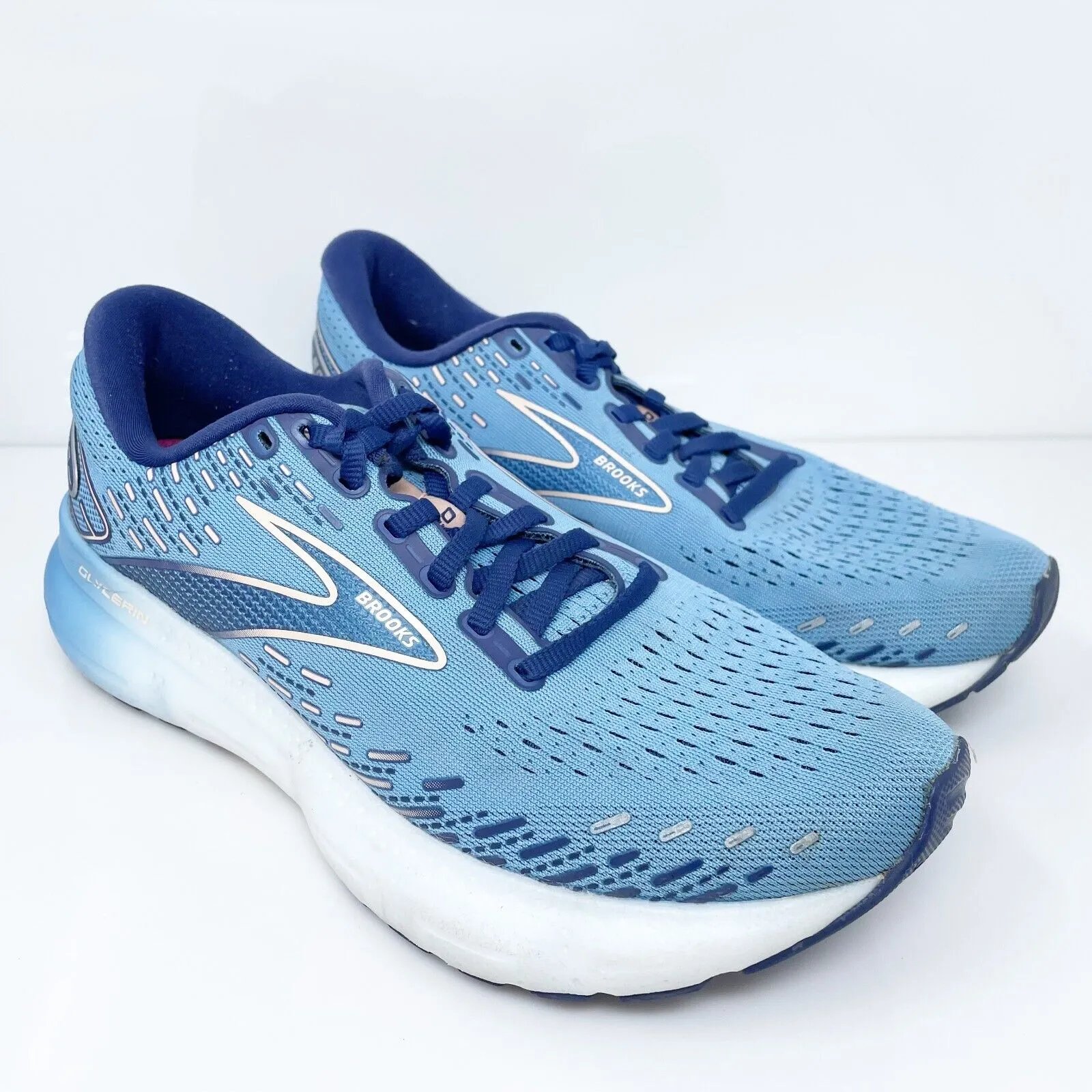 Brooks Womens Glycerin 20 1203691B478 Blue Running Shoes Sneakers Size 9.5 B