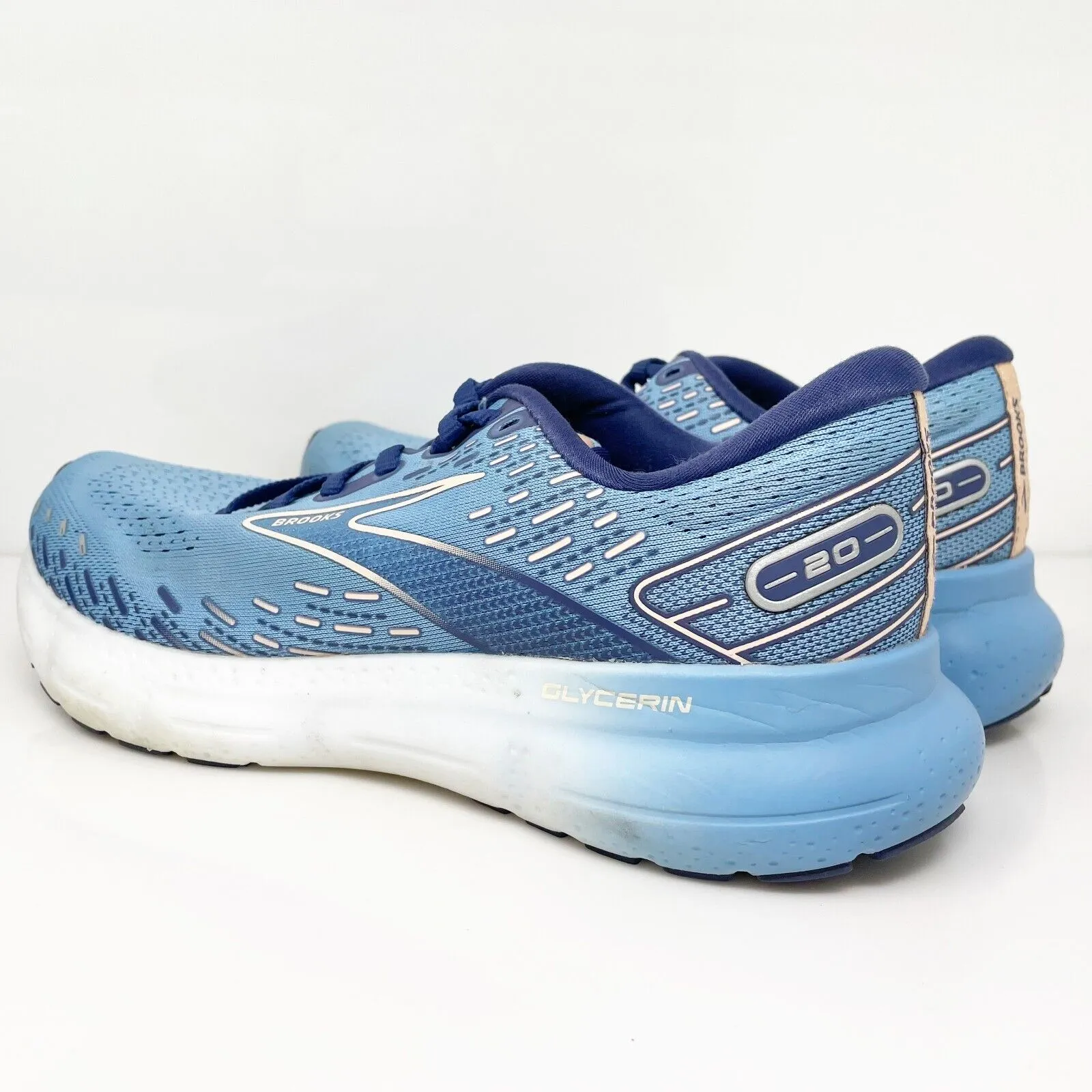 Brooks Womens Glycerin 20 1203691B478 Blue Running Shoes Sneakers Size 9.5 B