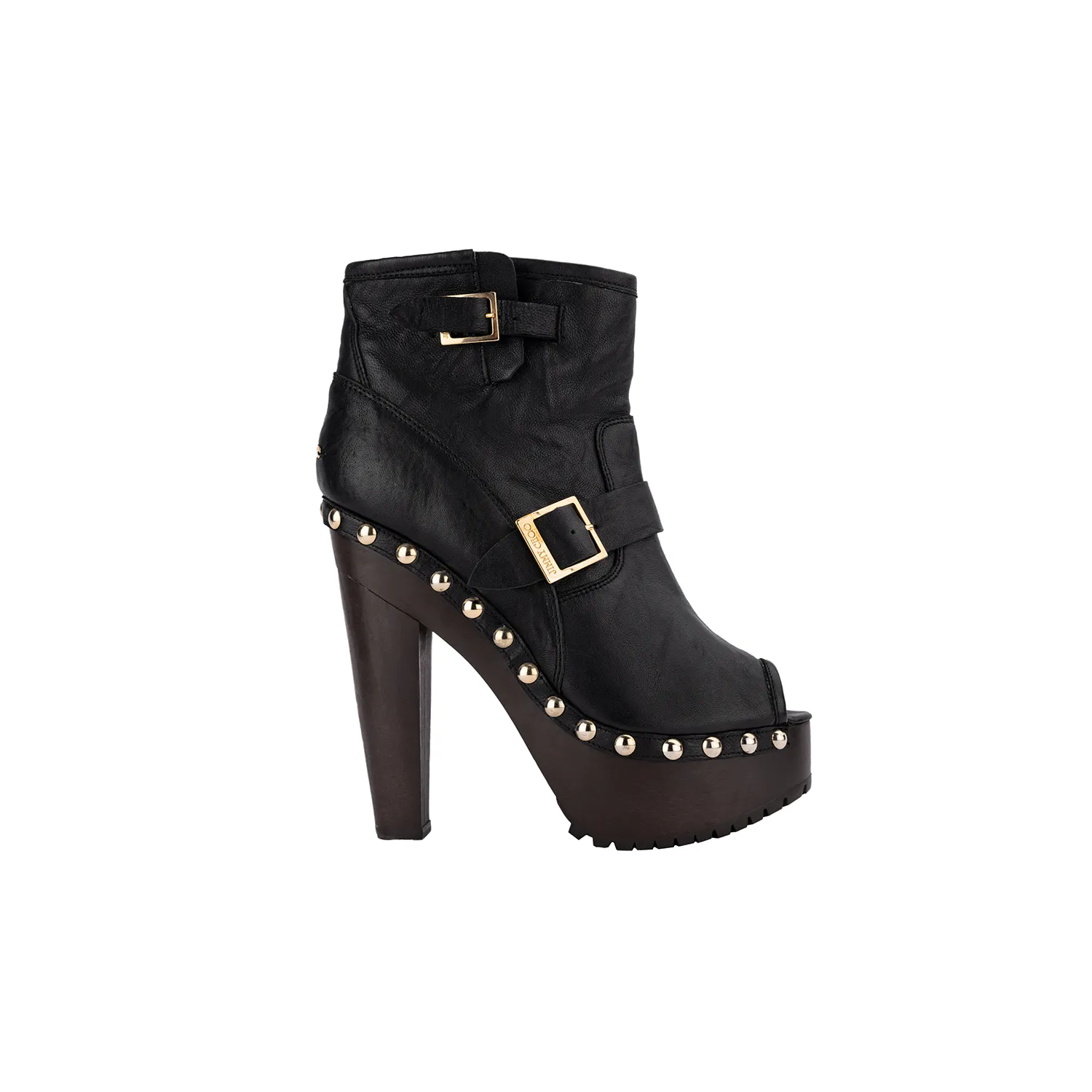 Buckled Ankle Boots With Platform - '10s