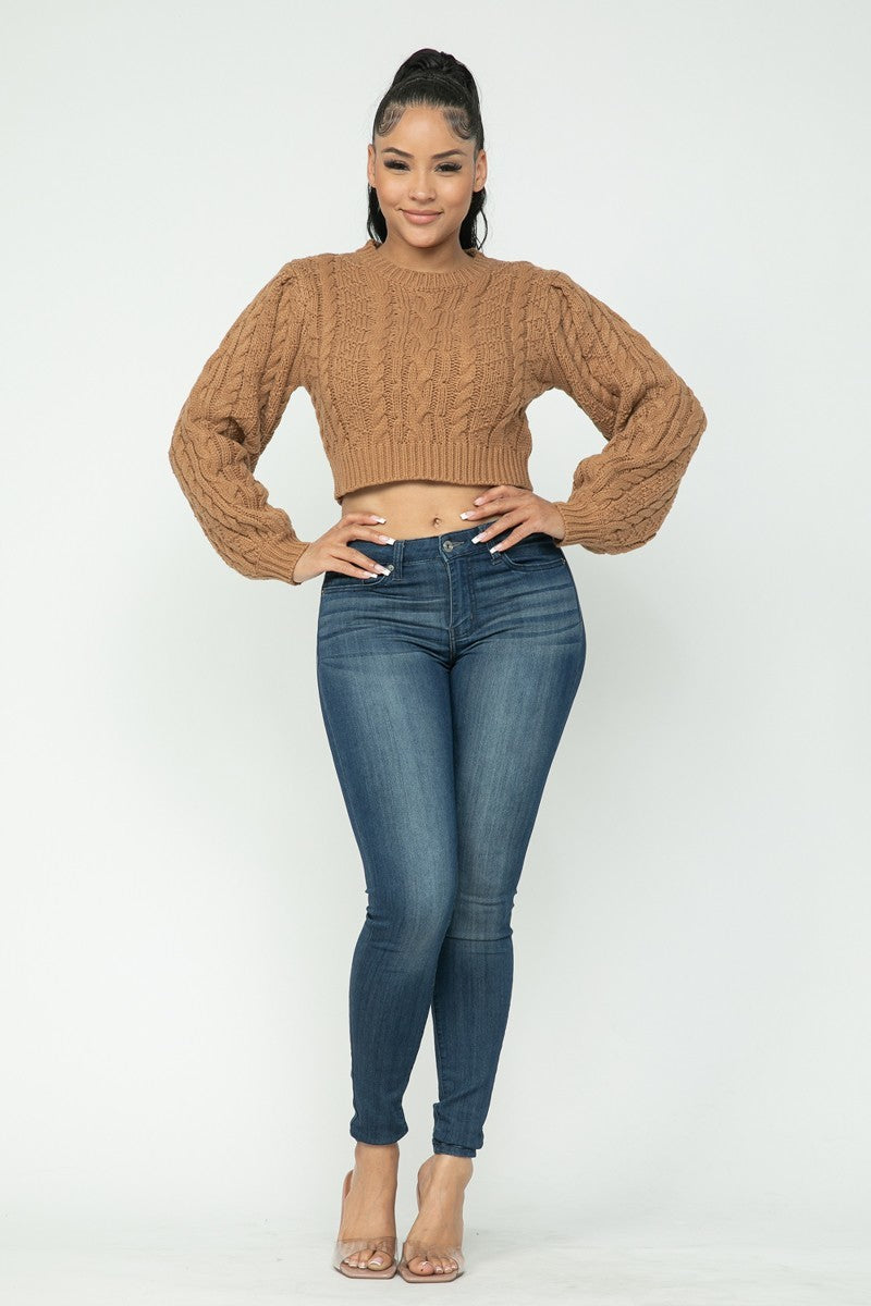 Cable Knit Pullover Sweater