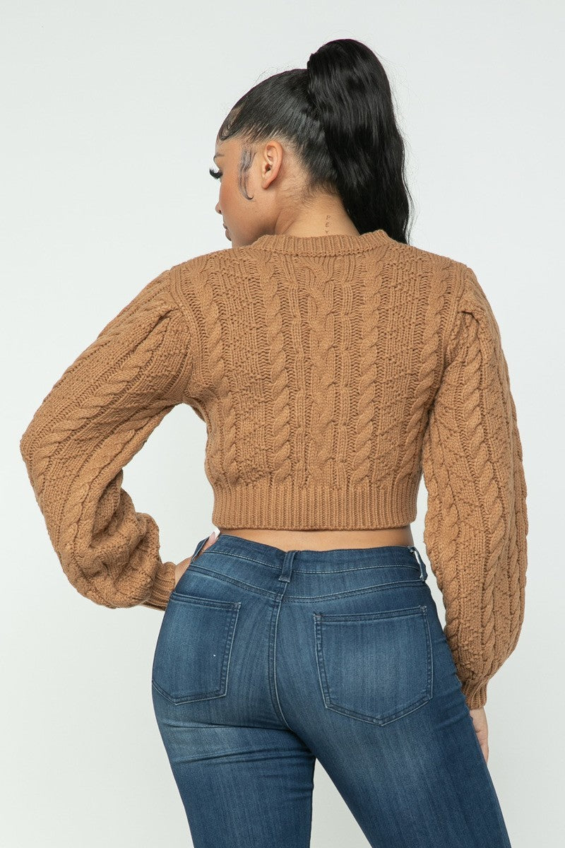 Cable Knit Pullover Sweater