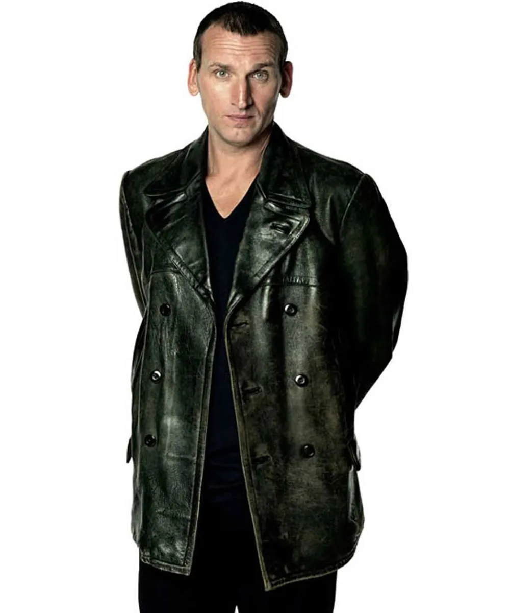 Christopher Eccleston Doctor Who Leather Peacoat