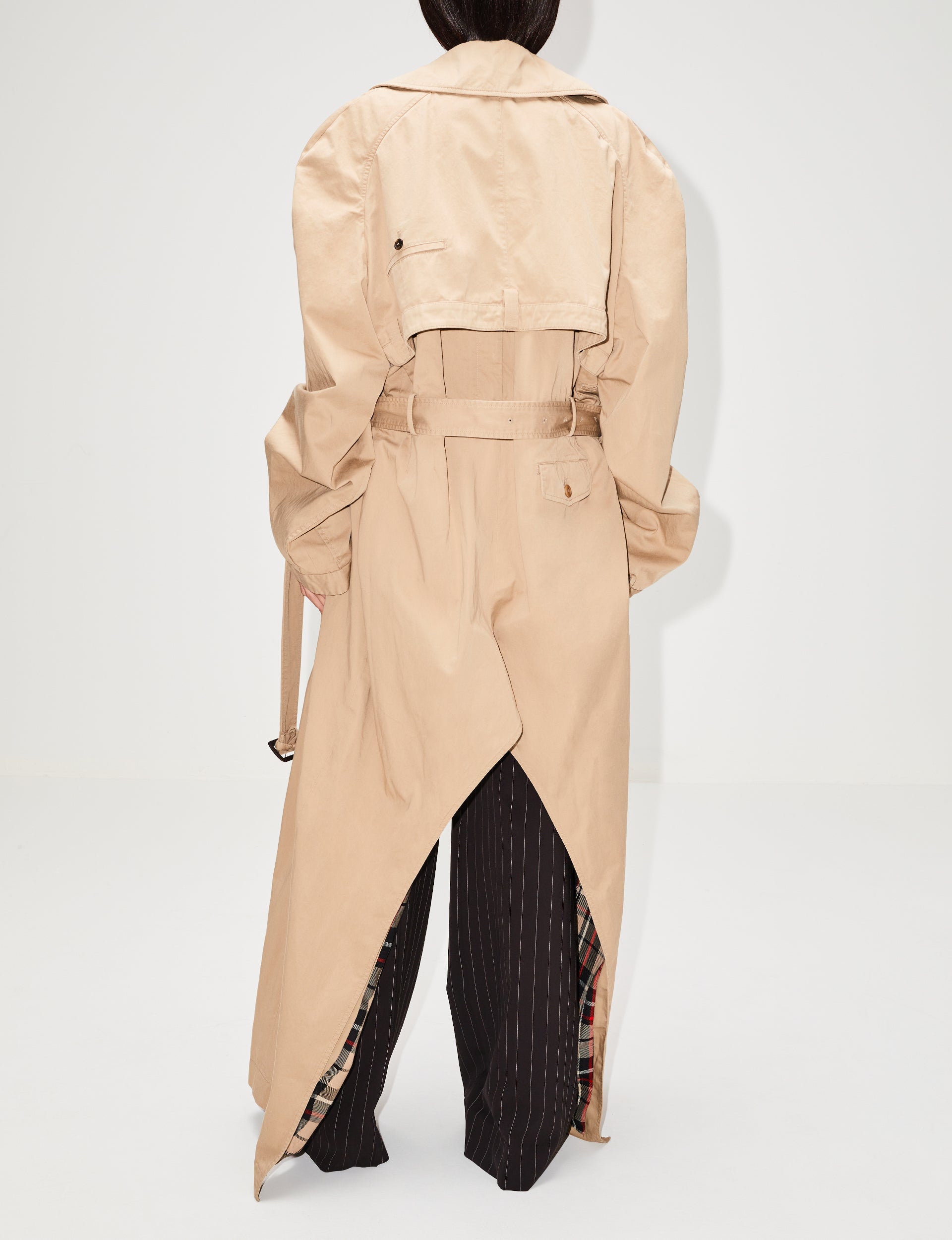 Deconstructed Long Trench Coat