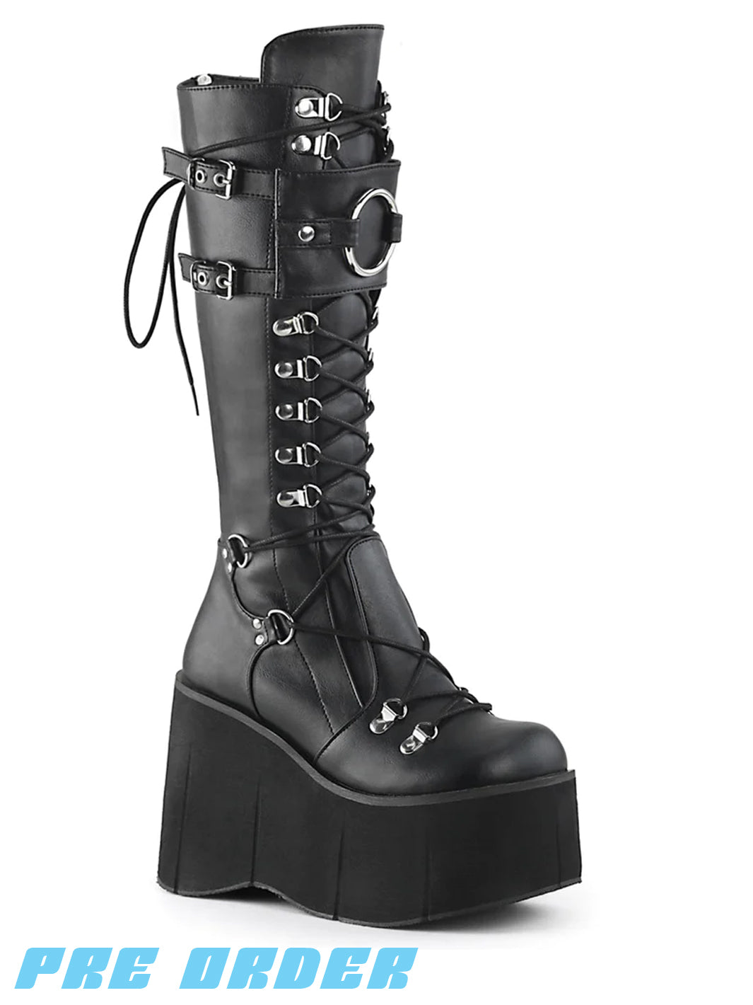 DEMONIA KERA-200 - BLACK VEGAN LEATHER  PRE ORDER 