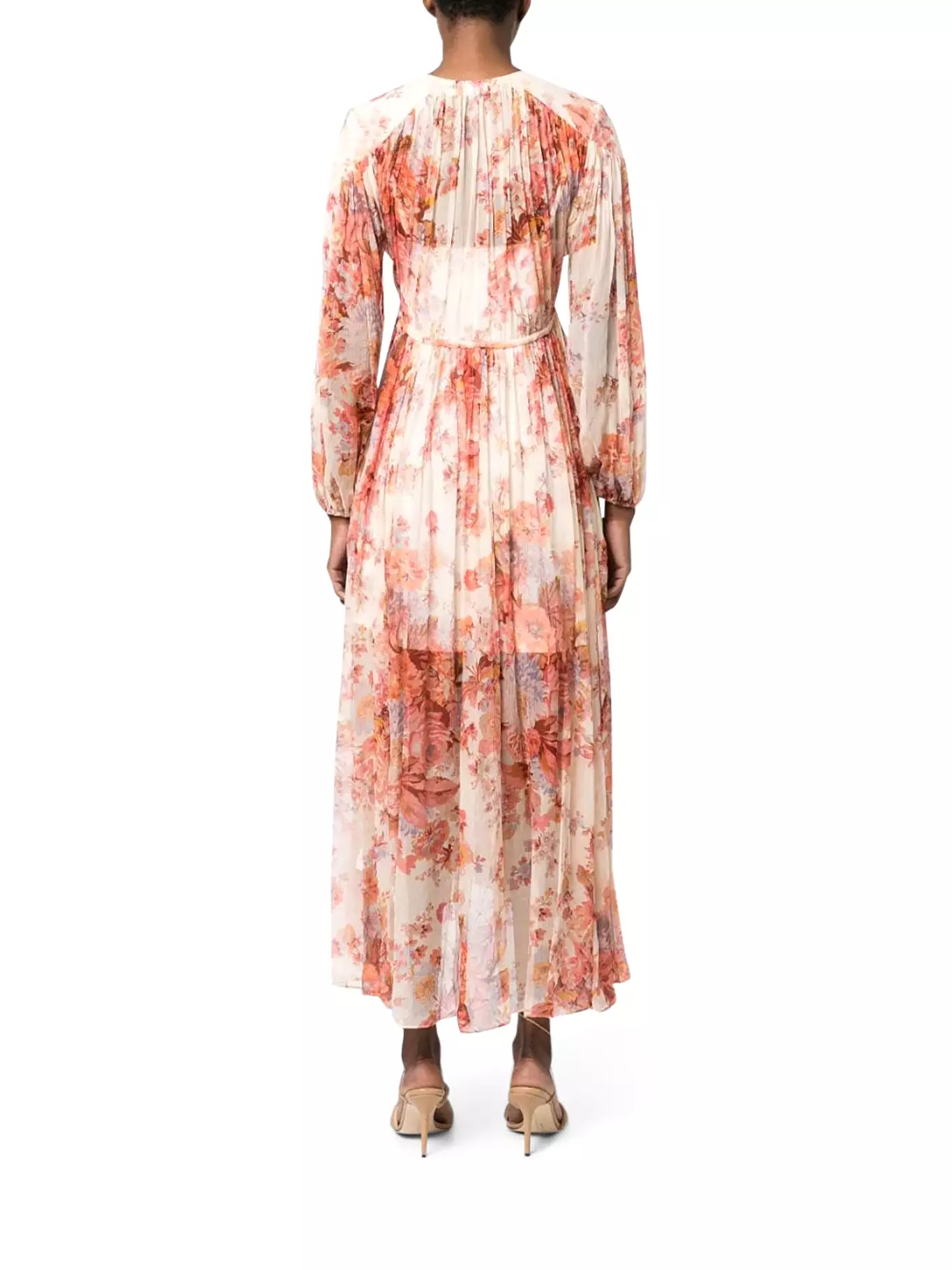 Devi floral-print silk dress