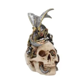 Dragon figure - steel wing skull 21cm