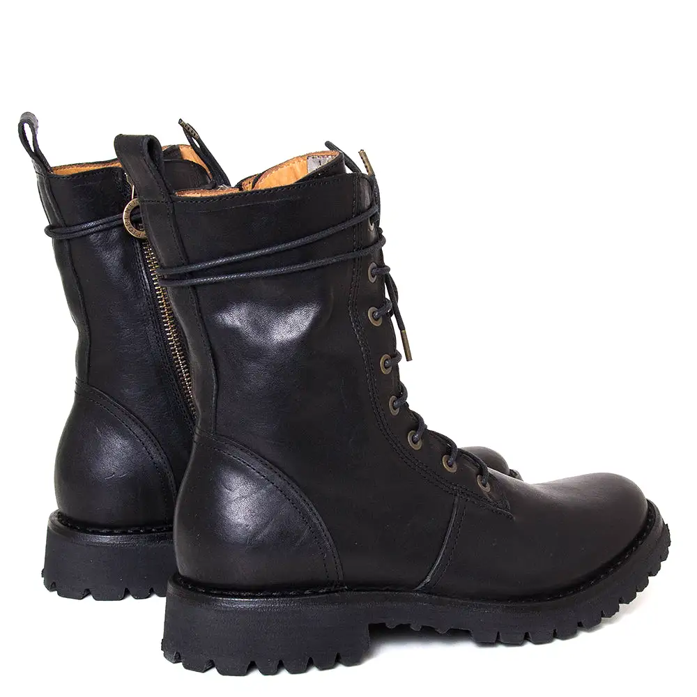 Egos Women's Leather Combat Boot