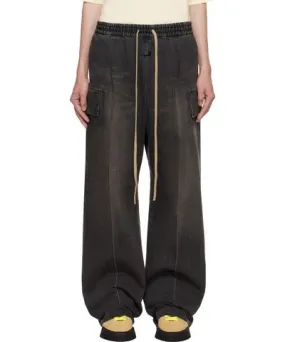 Fear of God Black Wide-Leg Denim Cargo Pants