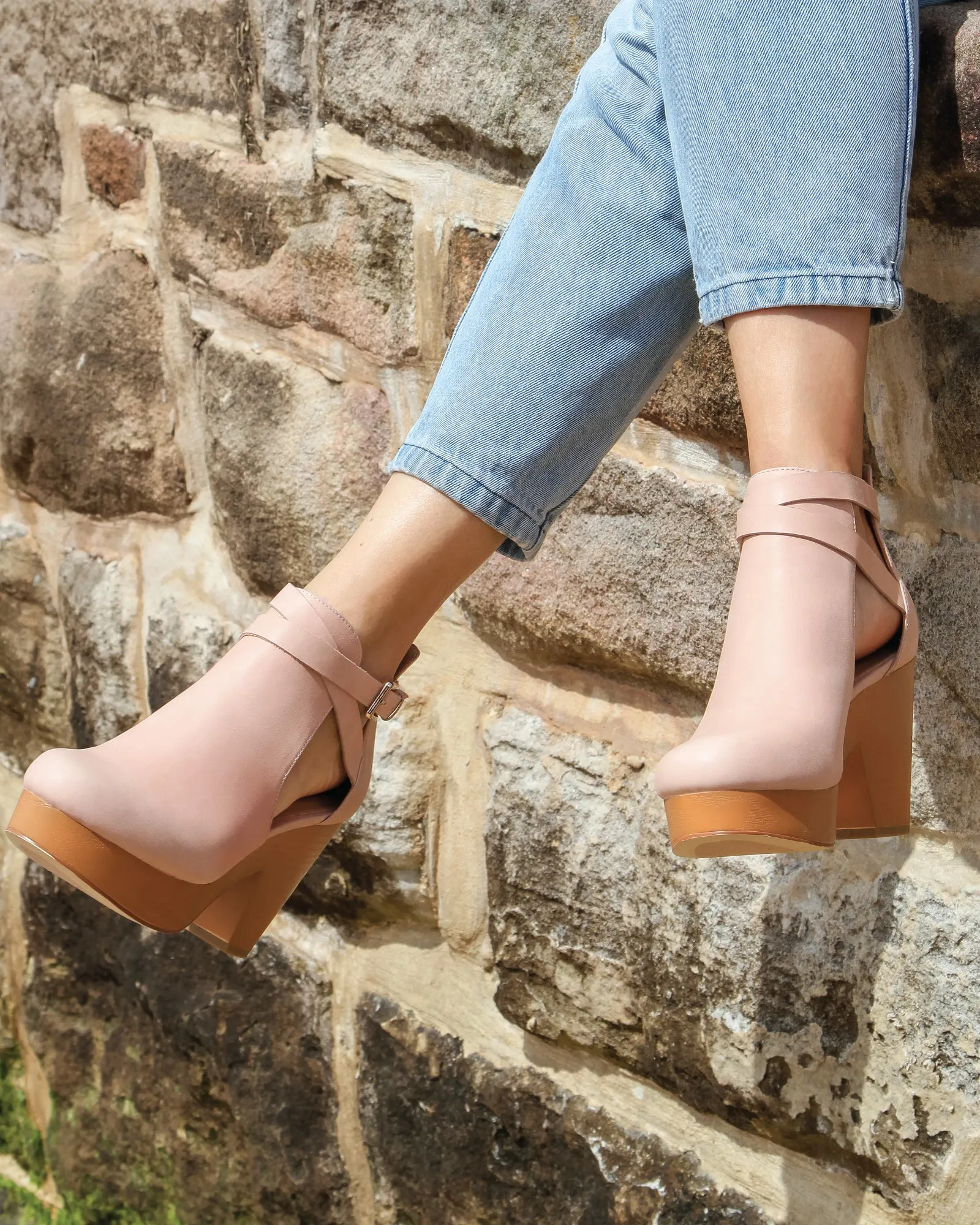 Fearless Clog Ankle Boot - Blush