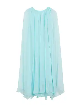 Flared dress in silk chiffon