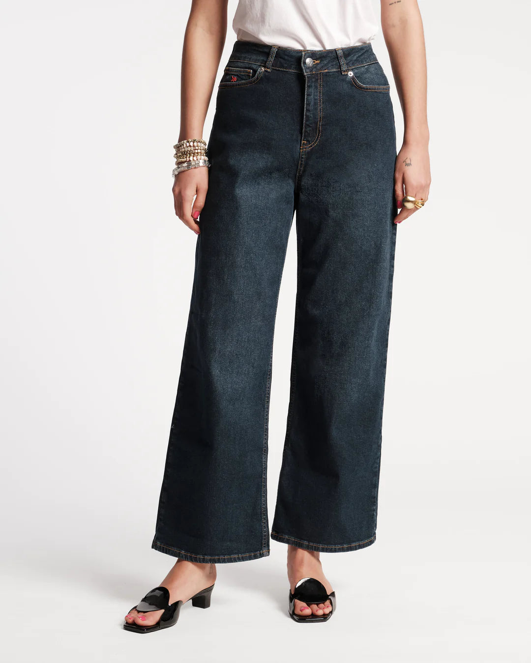 Frances Valentine Ace Jean Stretch Denim Navy