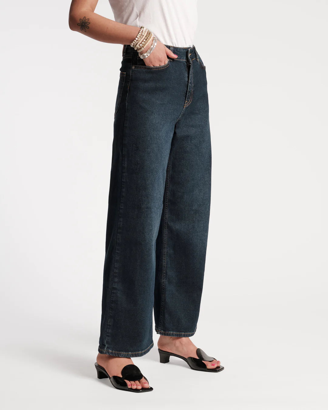 Frances Valentine Ace Jean Stretch Denim Navy