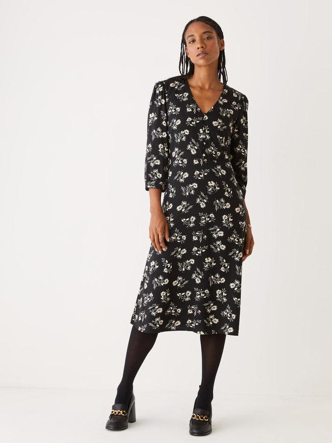 Frank and Oak Printed Puff Sleeve Dress