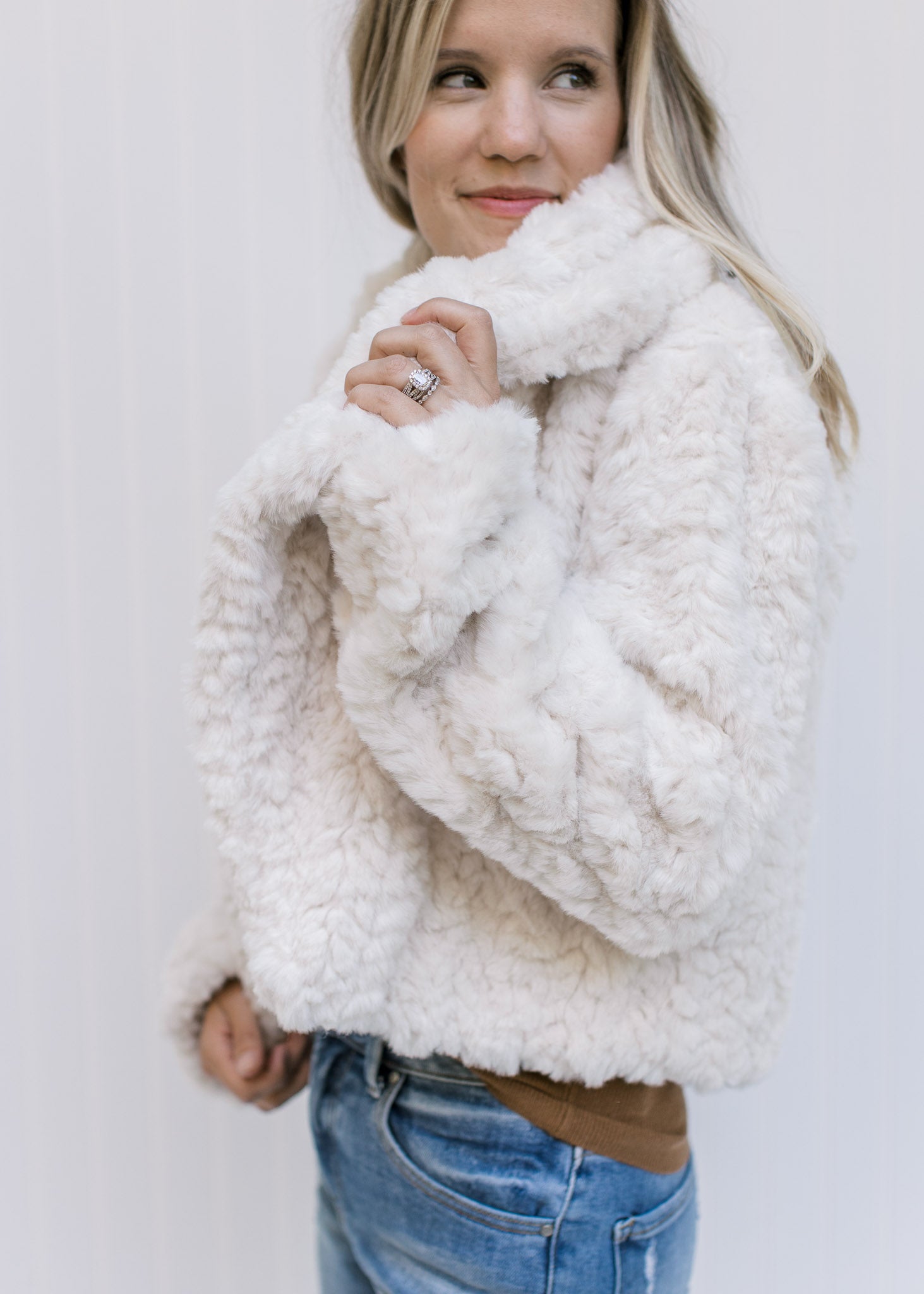 Fuzzy Bunny Ivory Coat