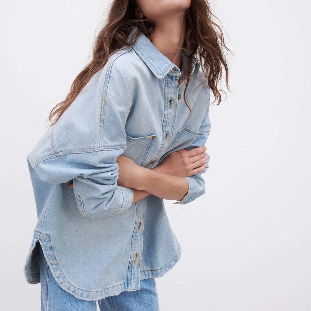 Genevieve Denim Shirt Jacket