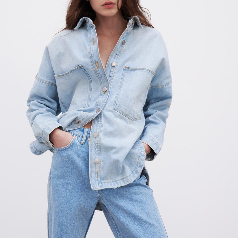 Genevieve Denim Shirt Jacket