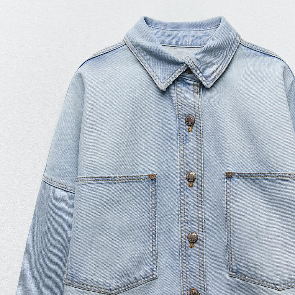 Genevieve Denim Shirt Jacket