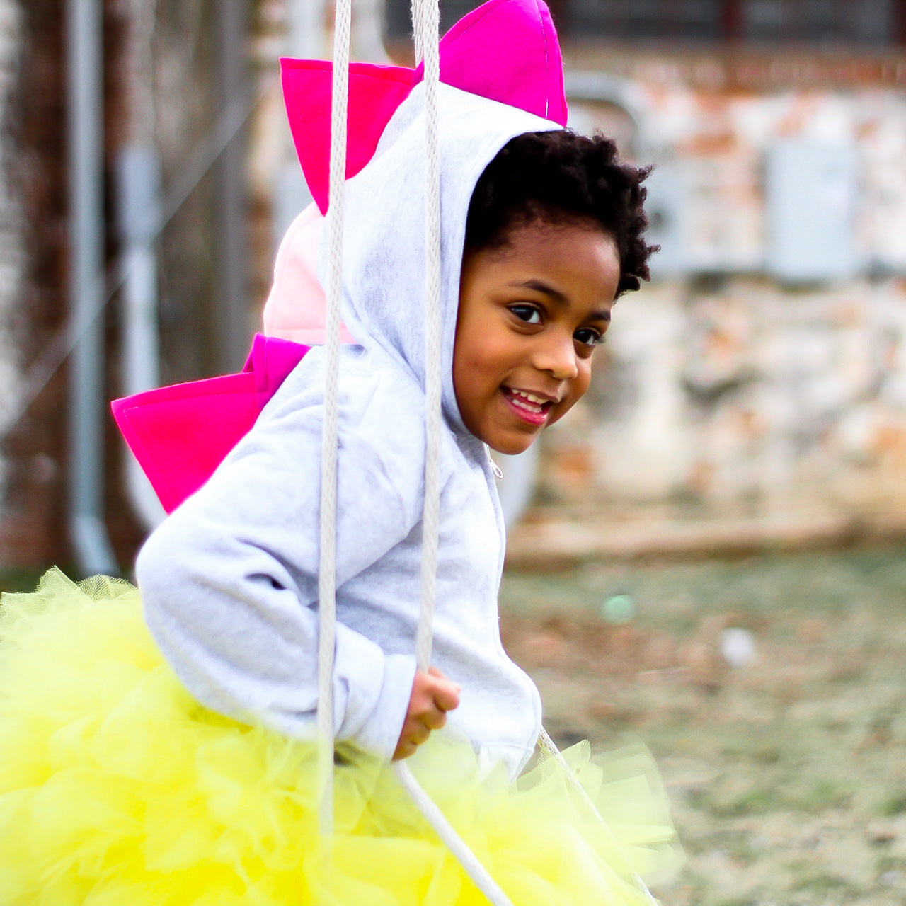 Girly Pink Ombre Dino Hoodie