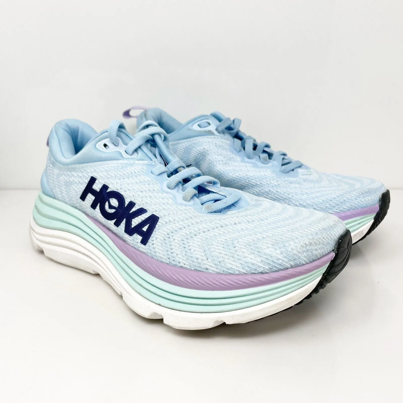 Hoka One One Womens Gaviota 5 1134235 ABSO Blue Running Shoes Sneakers Sz 6.5 B