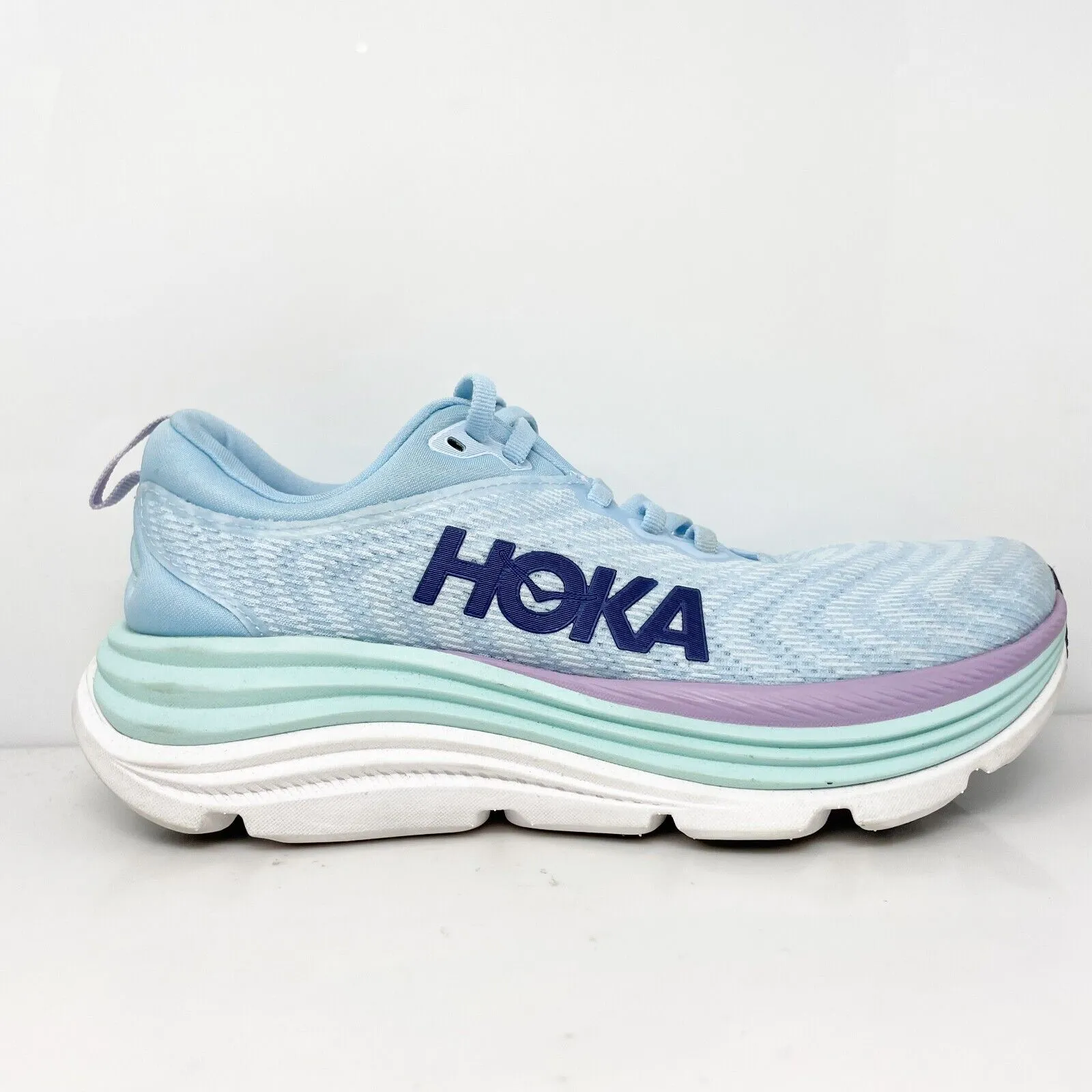 Hoka One One Womens Gaviota 5 1134235 ABSO Blue Running Shoes Sneakers Sz 6.5 B