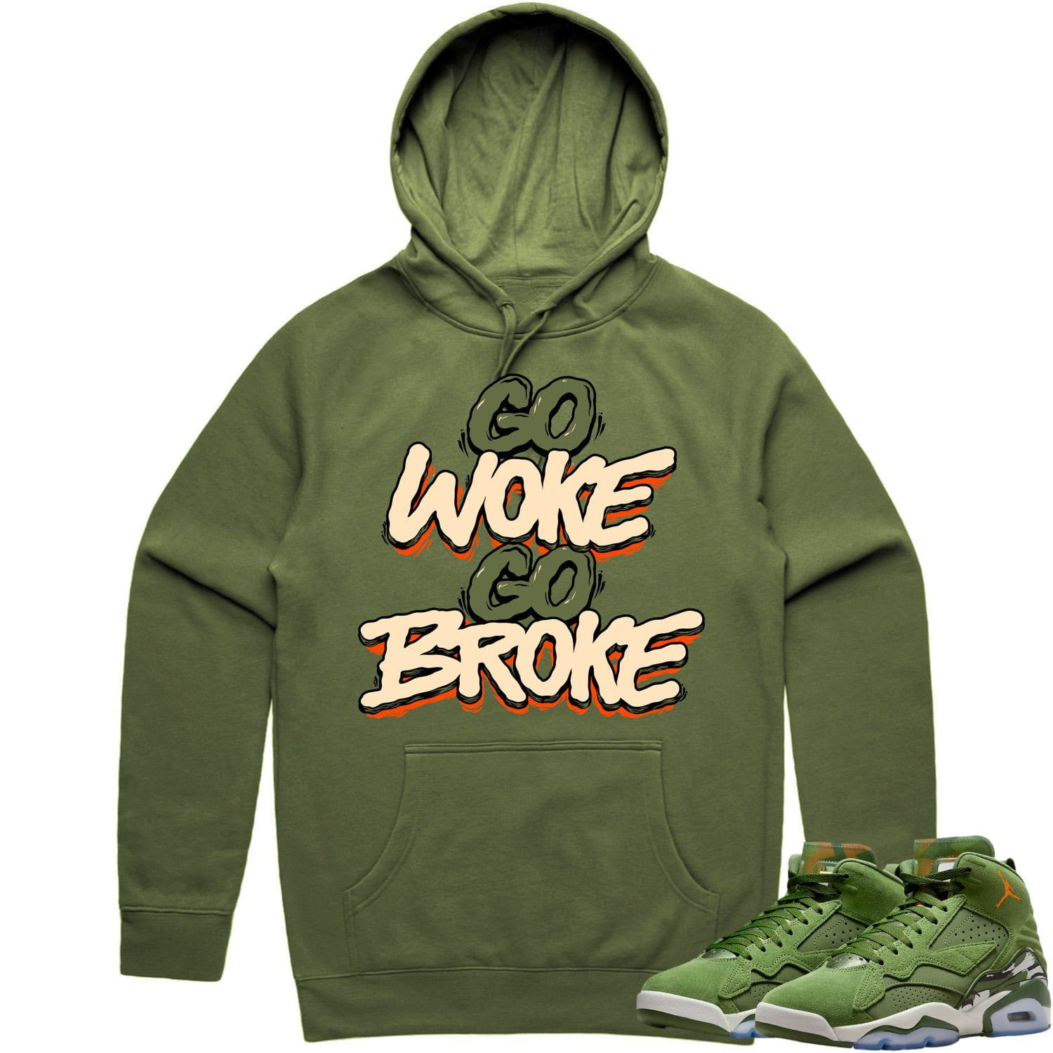 Jordan MVP 678 Sky J Olive Hoodie to Match - CELADON GO WOKE GO BROKE