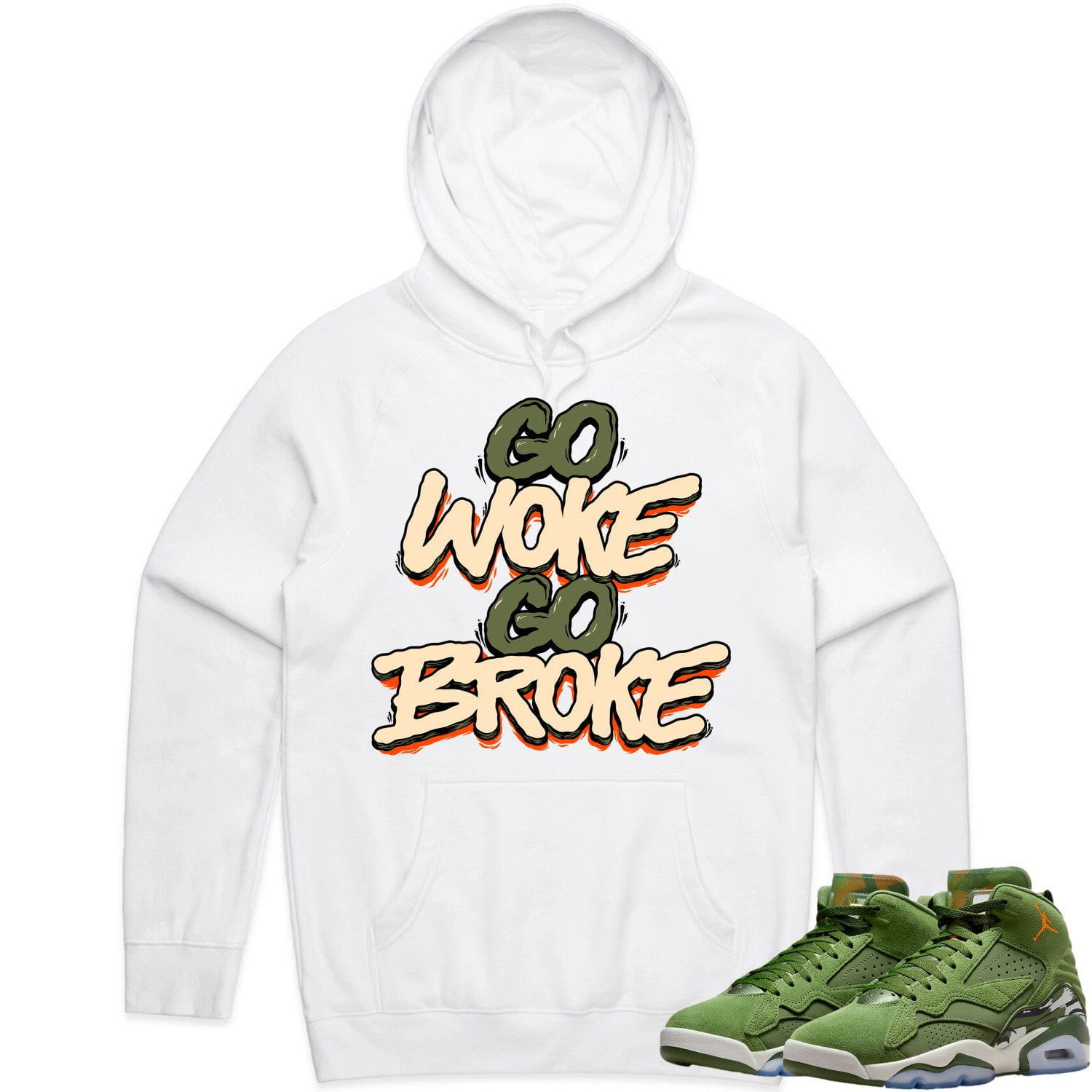 Jordan MVP 678 Sky J Olive Hoodie to Match - CELADON GO WOKE GO BROKE