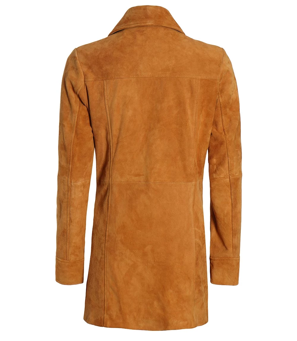 Kandis Brown Women Suede Car Coat