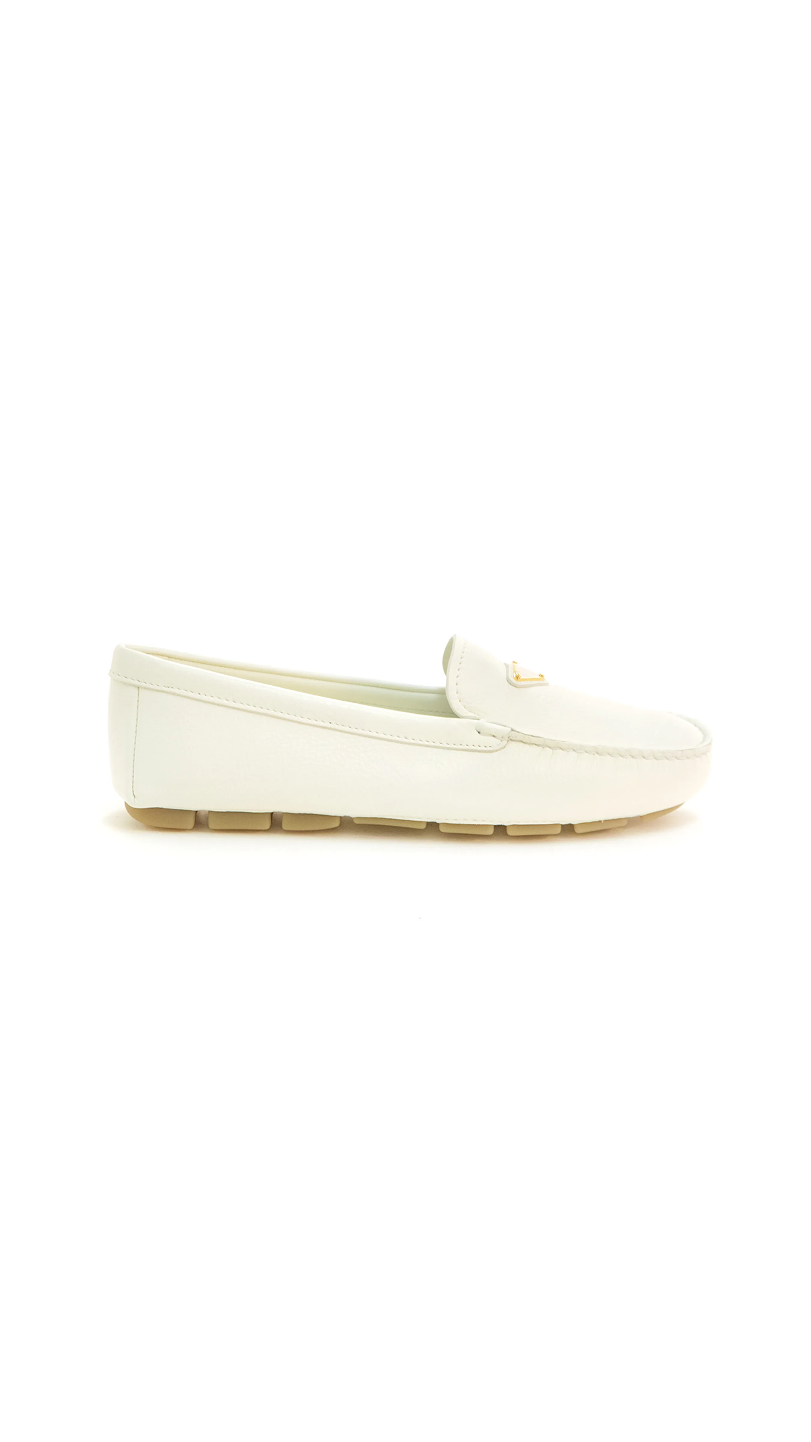 Leather Driver Shoes - Ivory