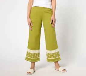 LOGO Lavish by Lori Goldstein Pull On Crop Pants