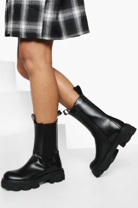 Lug Calf Height Chelsea Boot