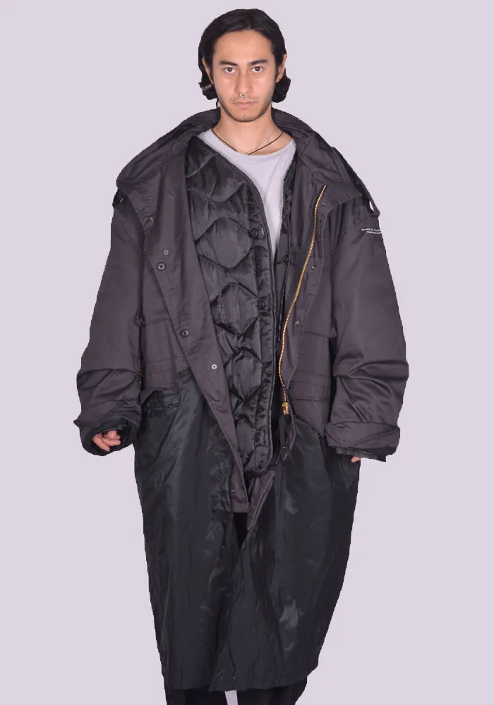 MARINA YEE FW24-0101-999 UNISEX WEDNESDAY A. REWORKED PARKA COAT BLACK (New season FW24)