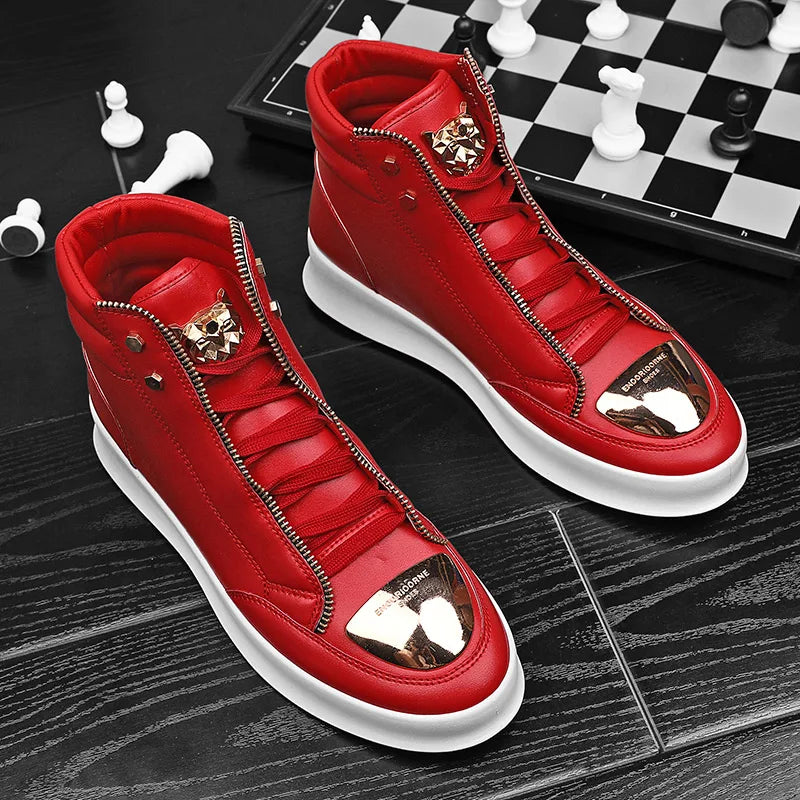 Men Ankle Boots High Cut Sneakers 42