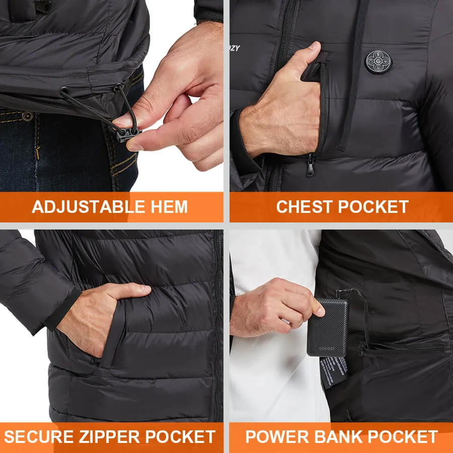 Men's Heated Jacket with Hoodie