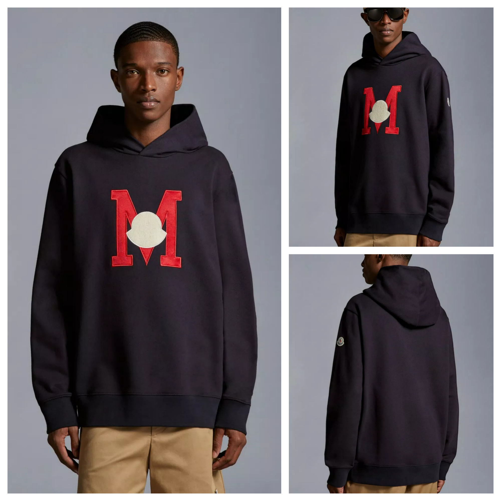 MONCLER  |Embroidered Monogram Hoodie