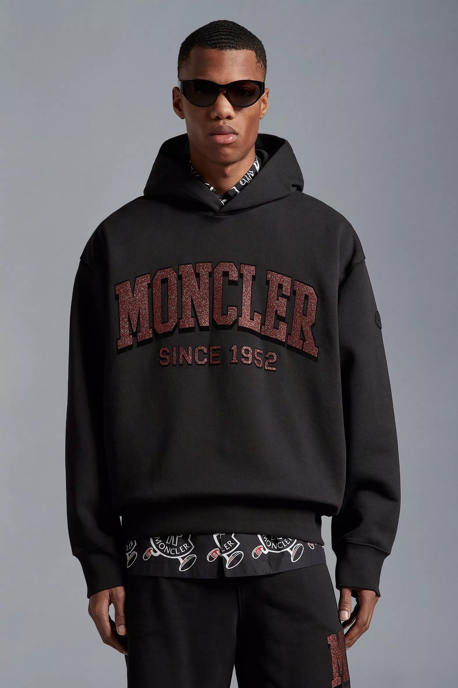 MONCLER  |Glitter Logo Hoodie