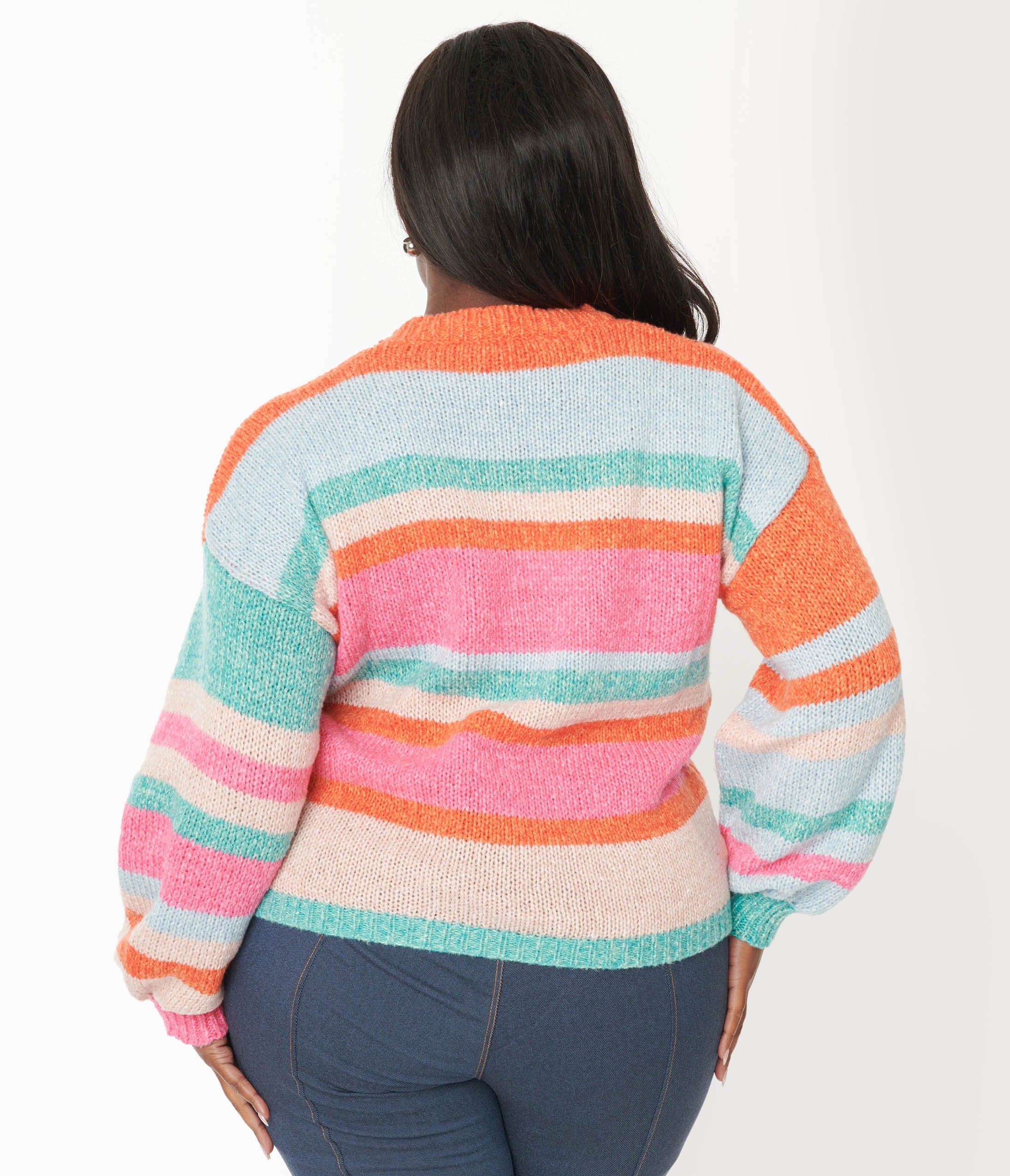 Multicolor Striped Pullover Sweater