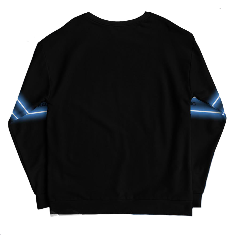 NEON LIGHT STRIPED SWEATSHIRT - BLACK-BLUE