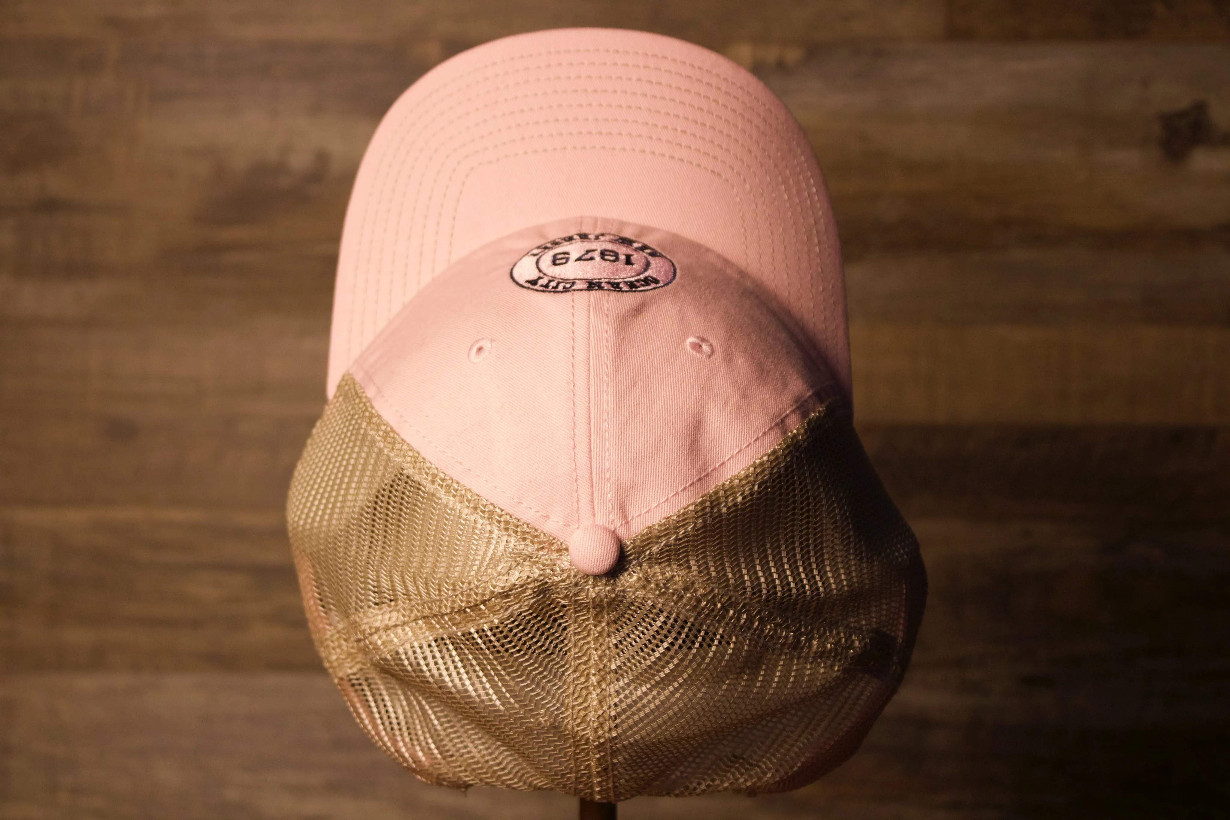 Ocean city Trucker hat Pink khaki | ocnj trucker hat pink womens hat