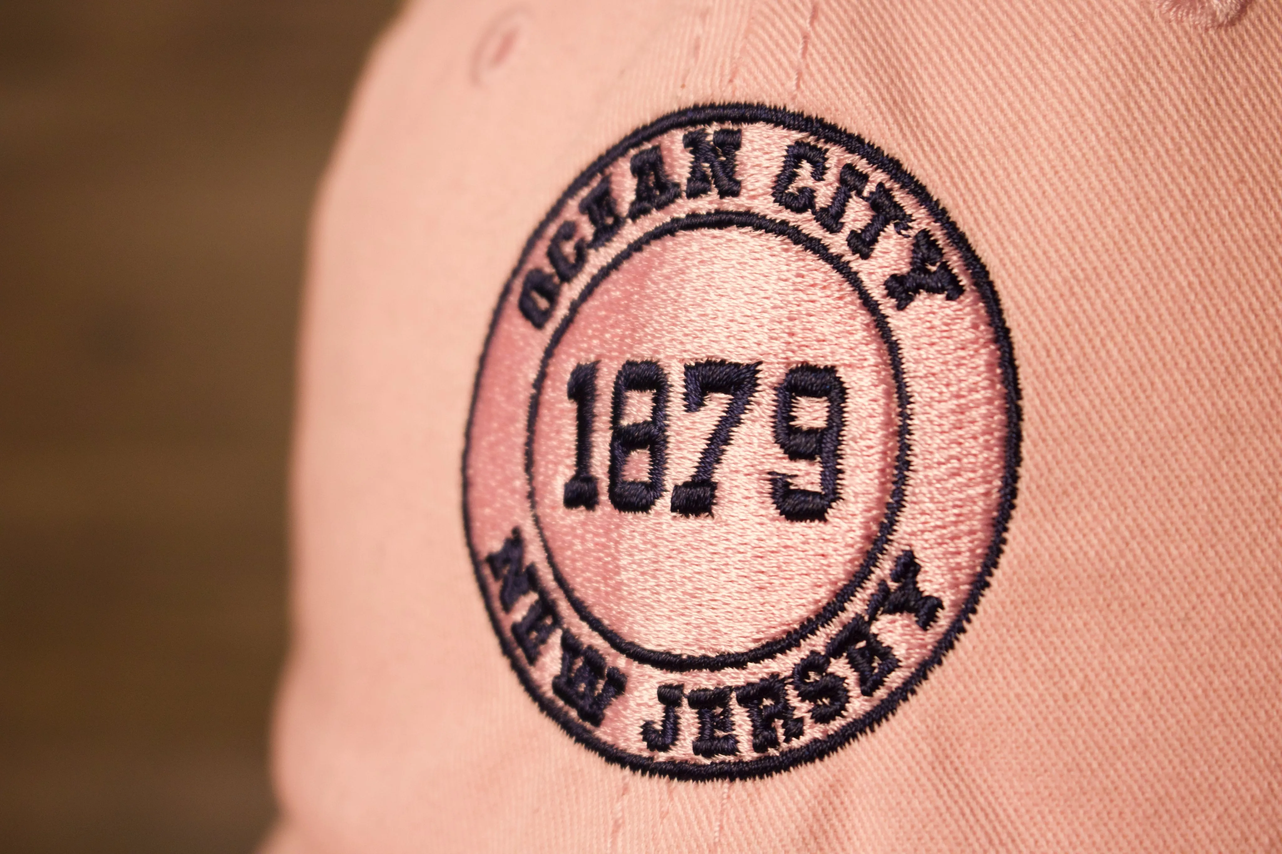 Ocean city Trucker hat Pink khaki | ocnj trucker hat pink womens hat